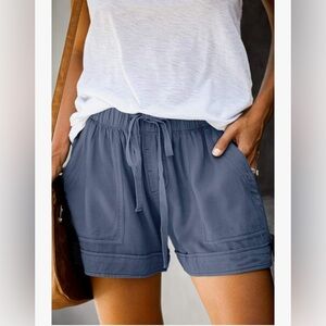 Women's Blue Casual Shorts